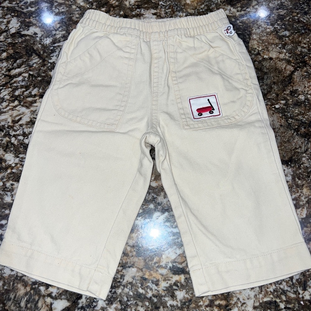 NWT Gymboree Good Old Days 6-12 Months Light Khaki Canvas Wagon Pull On Pants